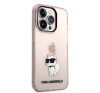 Karl Lagerfeld IML Choupette NFT hátlap tok Apple iPhone 14 Pro Max, rózsaszín