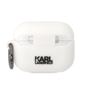   Karl Lagerfeld 3D Logo NFT Choupette Head Apple Airpods Pro szilikon tok, fehér