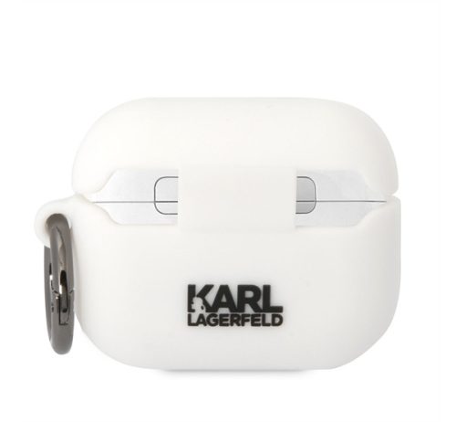 Karl Lagerfeld 3D Logo NFT Choupette Head Apple Airpods Pro szilikon tok, fehér