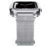 Spigen Metal Fit Pro Apple Watch 8/7 45mm fém szíj, tokkal, ezüst