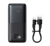 Baseus Bipow Pro Power bank / külső akkumulátor, 10000mAh, 2xUSB-A, USB-C, 22.5W, fekete