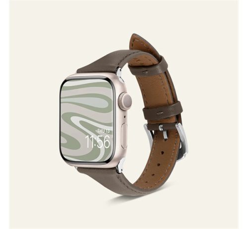 Cyrill by Spigen Kajuk Apple Watch (41/40/38mm) valódi bőr szíj, khaki
