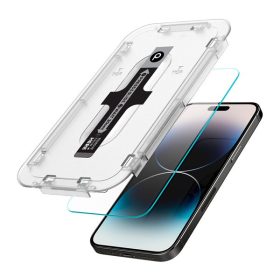   Phoner Master Clear Apple iPhone 14 Pro Tempered Glass kijelzővédő fólia felhelyező kerettel