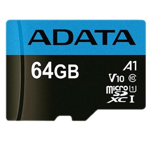 ADATA Memóriakártya MicroSDXC 64GB + Adapter UHS-I CL10 (100/25)