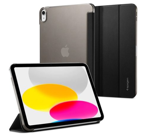 Spigen Liquid Air Apple iPad 10.9 (2022) oldalra nyíló tok, fekete