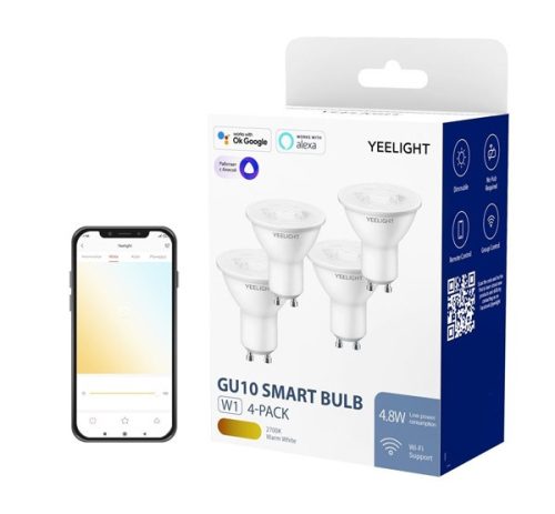 Yeelight W1 GU10 intelligens izzó (szabályozható) 4db