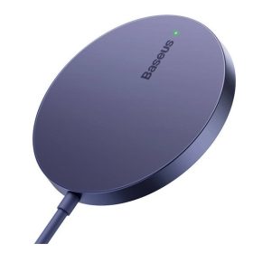 Baseus Simple MagSafe vezeték nélküli töltő, 15W, lila