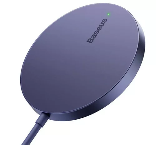 Baseus Simple MagSafe vezeték nélküli töltő, 15W, lila