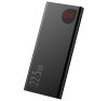 Baseus Adam Metal Power bank / külső akkumulátor, 10000mAh, 2xUSB, USB-C, 22,5W, fekete