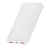 Baseus Bipow Power bank / külső akkumulátor, 10000mAh, 2xUSB, 1xUSB-C, 20W, fehér