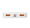 Baseus Bipow Power bank / külső akkumulátor, 10000mAh, 2xUSB, 1xUSB-C, 20W, fehér