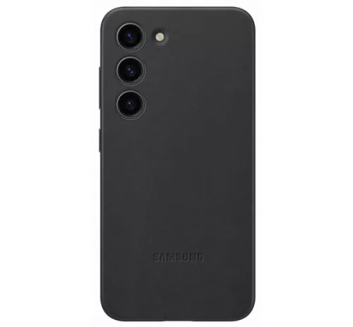 Samsung Galaxy S23 Leather Cover, gyári bőr tok, fekete, EF-VS911LB