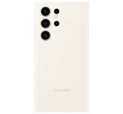 Samsung Galaxy S23 Ultra Silicone Case, gyári szilikon tok, krém, EF-PS918TU