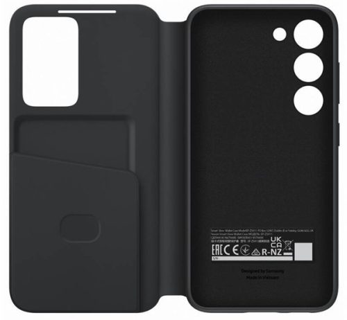 Samsung Galaxy S23 Smart View Wallet, gyári flip tok, fekete, EF-ZS911CB