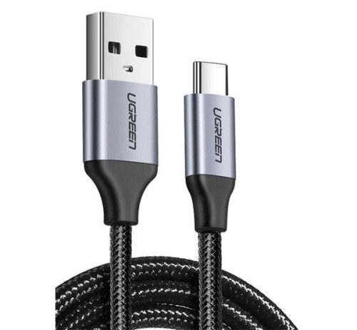 Ugreen USB-C / USB gyorstöltő- és adatkábel, 1.5m, alumínium-fekete