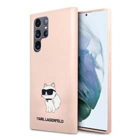   Karl Lagerfeld Silicone Choupette Samsung Galaxy S23 Ultra, szilikon tok, rózsaszín
