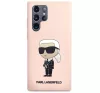 Karl Lagerfeld Silicone Ikonik Samsung Galaxy S23 Ultra, szilikon tok, rózsaszín
