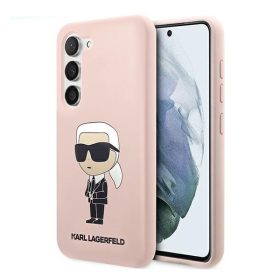   Karl Lagerfeld Silicone Ikonik Samsung Galaxy S23+, szilikon tok, rózsaszín