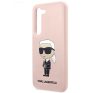 Karl Lagerfeld Silicone Ikonik Samsung Galaxy S23+, szilikon tok, rózsaszín