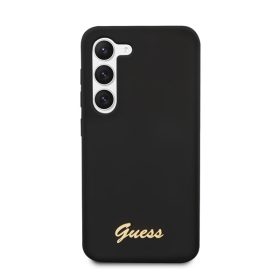   Guess Silicone Vintage Gold Samsung Galaxy S23+ szilikon tok, fekete