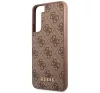 Guess 4G Metal Gold Samsung Galaxy S23 szilikon tok, barna