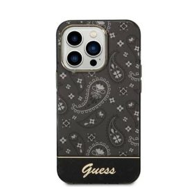   Guess Bandana Paisley Apple iPhone 14 Pro hátlap tok, fekete