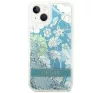 Guess Flower Liquid Glitter Apple iPhone 14 Plus hátlap tok, zöld