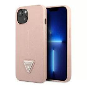   Guess SaffianoTriangle Apple iPhone 14 Plus hátlap tok, pink