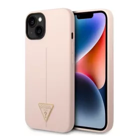   Guess Silicone Triangle Apple iPhone 14 Plus hátlap tok, pink