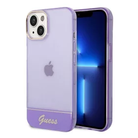 Guess Translucent Apple iPhone 14 hátlap tok, lila
