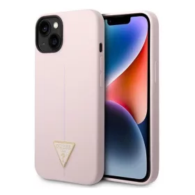 Guess Silicone Triangle Apple iPhone 14 hátlap tok, lila