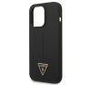 Guess Silicone Triangle Apple iPhone 14 Pro Max hátlap tok, fekete