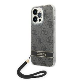 Guess 4G Print Strap Apple iPhone 14 Pro hátlap tok, fekete