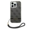 Guess 4G Print Strap Apple iPhone 14 Pro hátlap tok, fekete