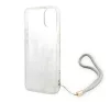 Guess Flower Strap Apple iPhone 14 Plus hátlap tok, lila