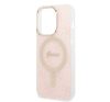 Guess 4G Print MagSafe Apple iPhone 14 Pro hátlap tok, pink + MagSafe töltő