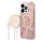 GuessJungle MagSafe Apple iPhone 14 Pro hátlap tok, pink + MagSafe töltő