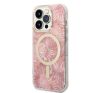 GuessJungle MagSafe Apple iPhone 14 Pro hátlap tok, pink + MagSafe töltő