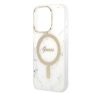 Guess Marble MagSafe Apple iPhone 14 Pro hátlap tok, fehér + MagSafe töltő