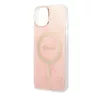 Guess 4G Print MagSafe Apple iPhone 14 hátlap tok, pink+ MagSafe töltő