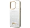 Guess Croco Collection Apple iPhone 14 Pro hátlap tok , ezüst