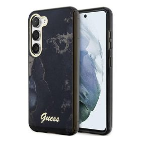 Guess Golden Marble Samsung Galaxy S23+ hátlap tok , fekete