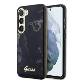 Guess Golden Marble Samsung Galaxy S23 hátlap tok , fekete