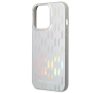 Karl Lagerfeld Monogram Iridescent Apple iPhone 14 Pro hátlap tok, ezüst