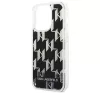 Karl Lagerfeld Liquid Glitter Monogram Apple iPhone 14 Pro hátlap tok, fekete