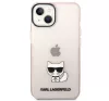 Karl Lagerfeld Transparent Choupette Body Apple iPhone 14 Plus hátlap tok, rózsaszín