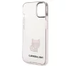 Karl Lagerfeld Transparent Choupette Body Apple iPhone 14 Plus hátlap tok, rózsaszín