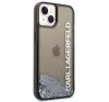 Karl Lagerfeld Liquid Glitter Elong Apple iPhone 14 Plus hátlap tok, fekete