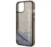 Karl Lagerfeld Liquid Glitter Elong Apple iPhone 14 Plus hátlap tok, fekete