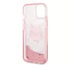 Karl Lagerfeld Glitter Choupette Head Apple iPhone 14 Plus hátlap tok, rózsaszín
